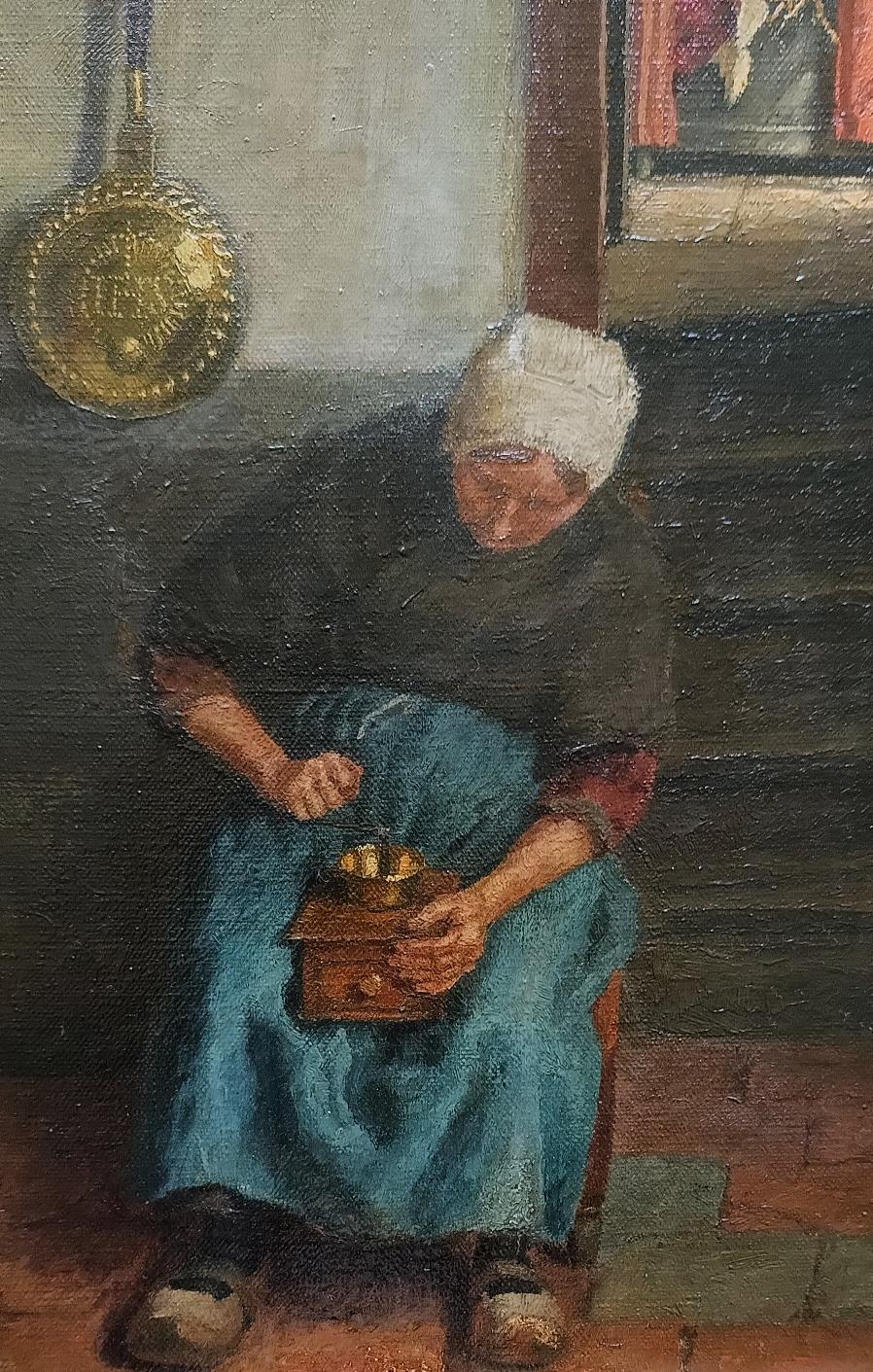 Moeder van de kunstenaar in een boereninterieur